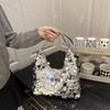 Foreign-style Sequins Spice Girls Niche Tote Bag Women's Large-capacity Commuting Trend Fashion Design Sense Versatile Shoulder Bag