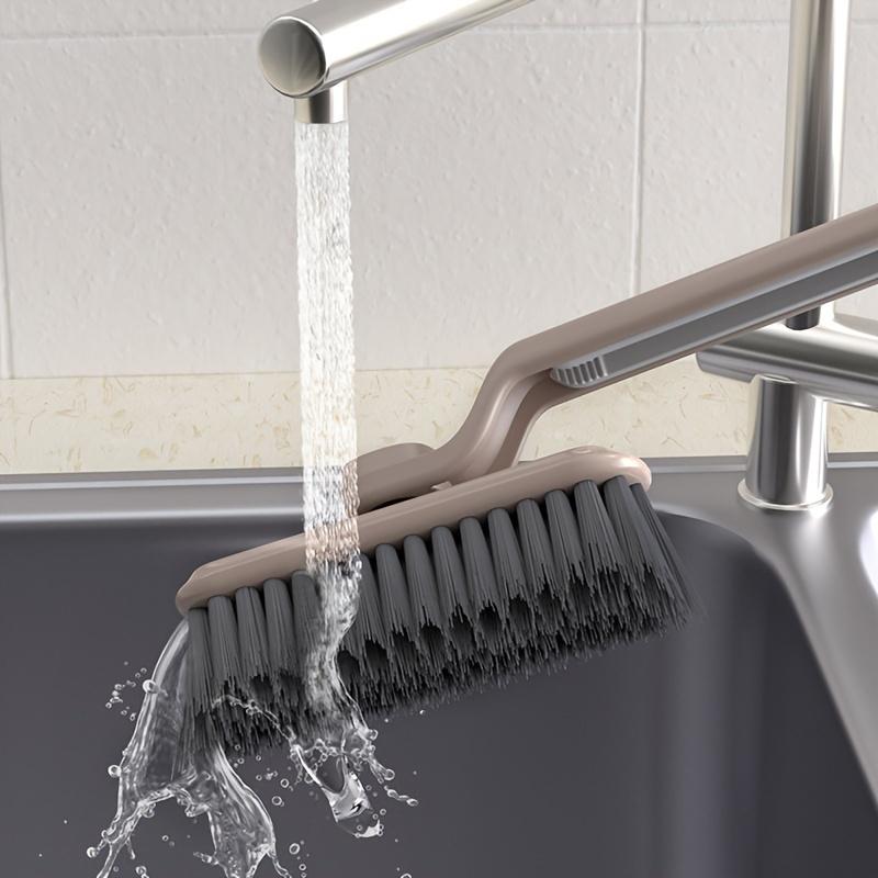 Прочный пластиковый материал, Жесткая щетина 360 градусов, Многофункциональная вращающаяся чистящая щетка 2-в-1, Подходит для чистки плитки в ванной и зазоров в стенах