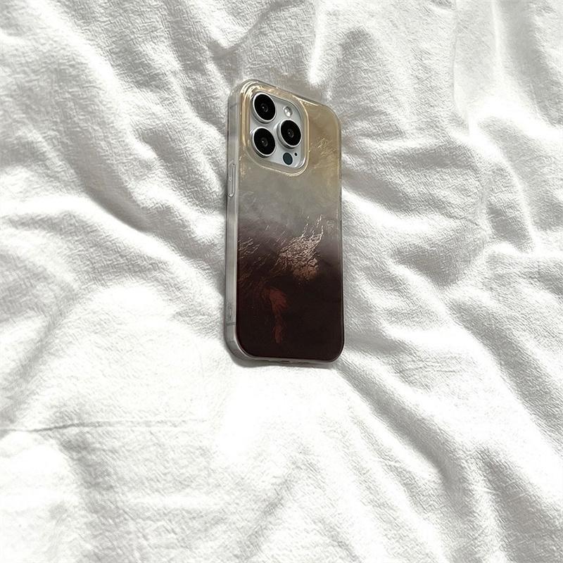 Чехол для телефона Whirlpool Pattern IND Coffee Gradient Dyeing с цепочкой для iPhone 11 12 13 14 15 16 17 Pro Max