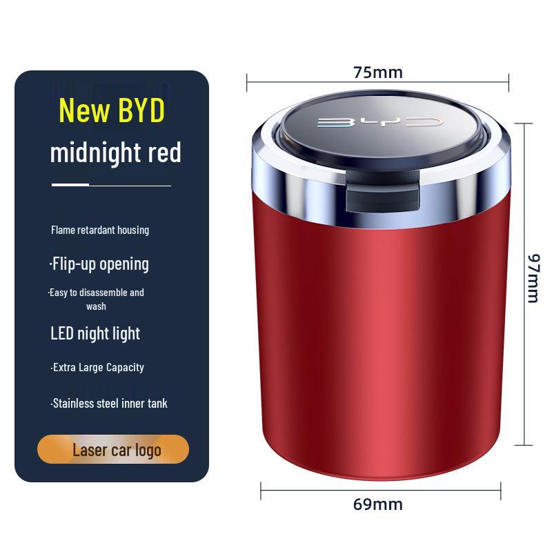Пепельница для автомобиля BYD Song Pro/PLUS/MAX, Tang, Yuan, Qin PLUS, Han EV/DM, Dolphin, e2