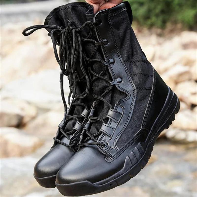 Men Lightweight Army Boots Special Force Breathable Desert Boots Military Tactical Male Combat Ankle Boots Unisex Work Shoes