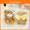 Bow Cute Adorable Knot Teddy Bear Plush Keychain Soft Short Pendant Plush