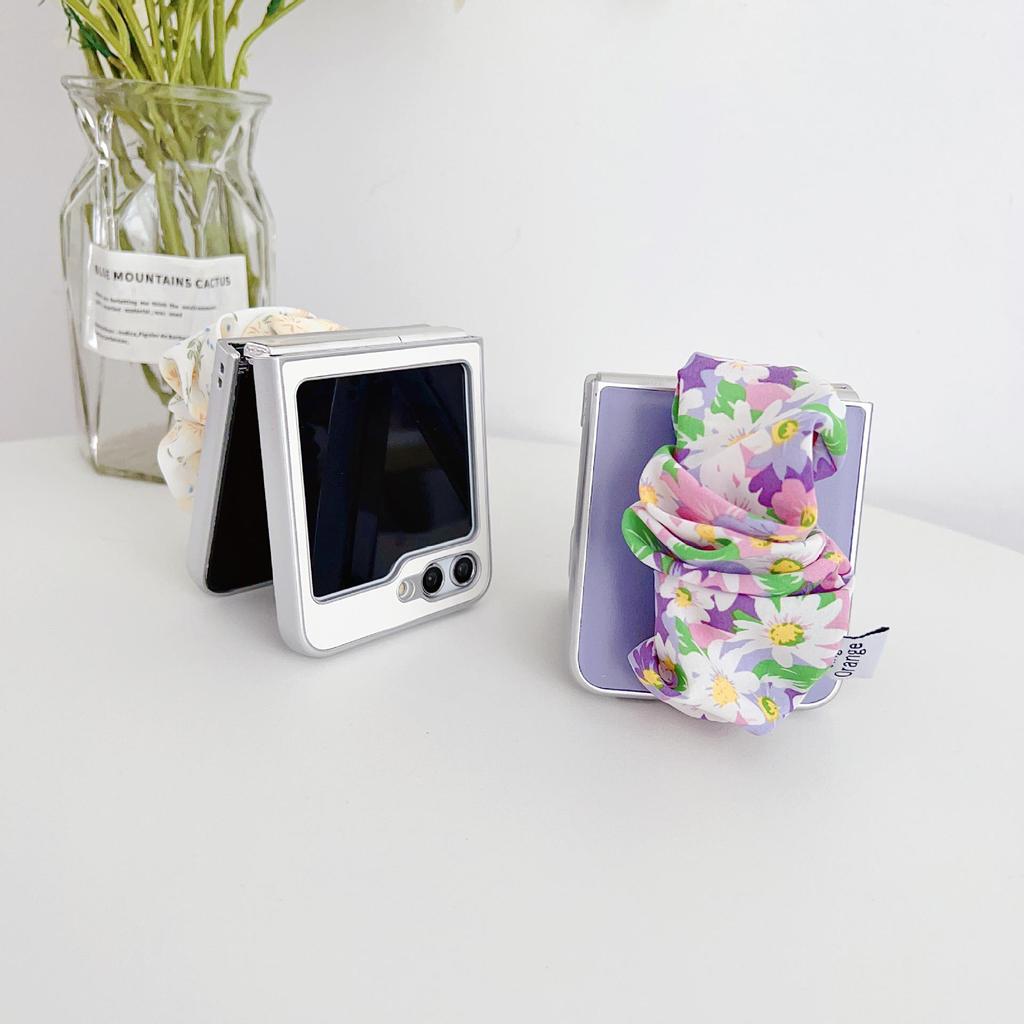 Samsung Z Flip 7 Перламутровая кожаная текстура Чехол-браслет