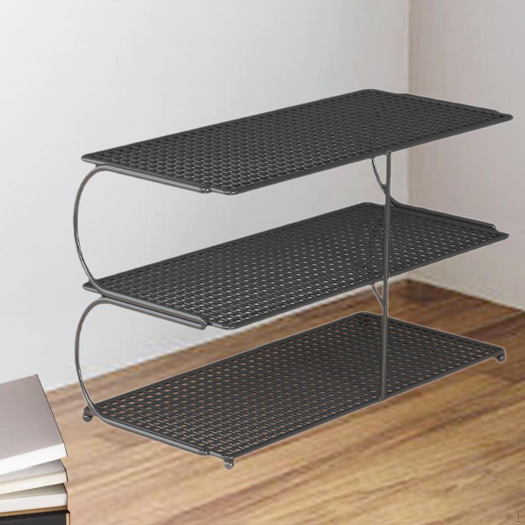 Desktop Organizer Shelf Computer Desk Bookshelf Multipurpose Workspace