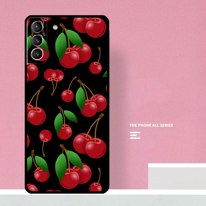 Чехол для телефона Food Fruit Red Cherry для Samsung Galaxy S26 S23 Ultra S20 S21 S22 S24 S25 Plus S10 S25 FE Cover Coque