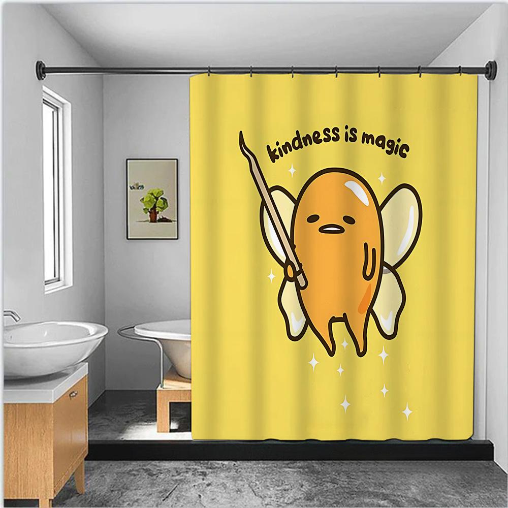 Cartoon G-Gudetama Shower Curtain Waterproof Polyester Fabric Paint Colorful Bath Curtains Home Bathroom Decor Curtain With Hook