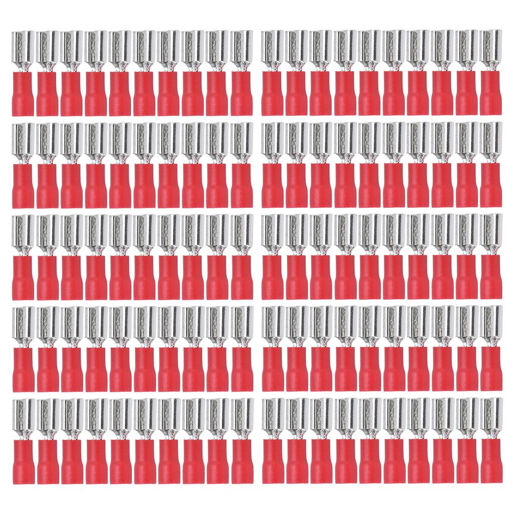 100 шт. Изолированный обжимной клеммный наконечник типа «лопатка» Медный ПВХ Электрический обжимной терминал для дома