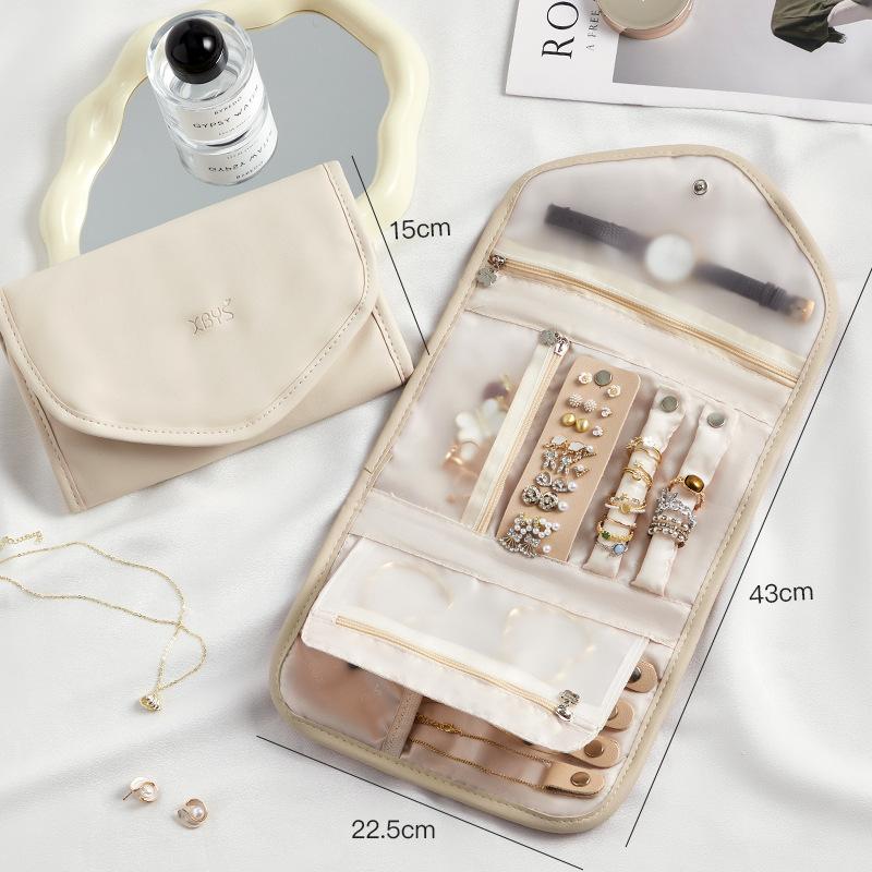 Популярный Складной Рулон для Ювелирных Изделий Дорожный Органайзер Портативный для Путешествий Серьги Кольца Бриллиантовые Ожерелья Броши Сумка для Хранения