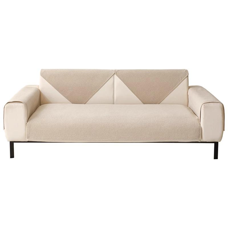 Chenier Sofa Seat Cushion Is Universal In All Seasons, Solid Color Sofa Cover, Simple Anti-Cat Scratch Cover Cloth Towel, Non-Slip Sofa Cushion