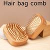 Scalp Massage Hair Brush with Bamboo/Steel Needles Portable Men Women Rectangle Wooden Hair Detangling Styling Comb Hairdressing Tool