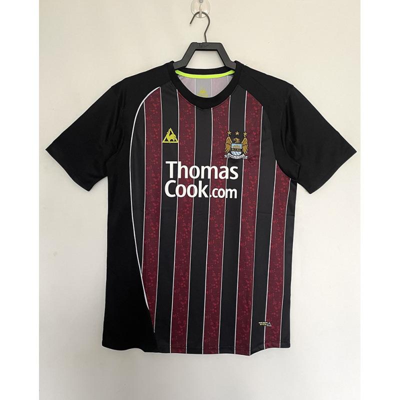 97-98 Manchester City retro jersey No. 17 Sun Jihai 16 Aguero 15 Harland 07-08 long short-sleeved football jersey