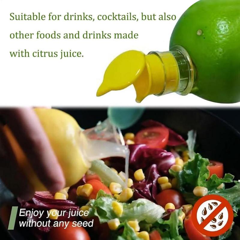 Portable Lemon Juicer Plastic Manual Citrus Juicer Fruit Pouring Tool Lemon Squeezer Kitchen Gadgets for Outdoor Camping Hiking