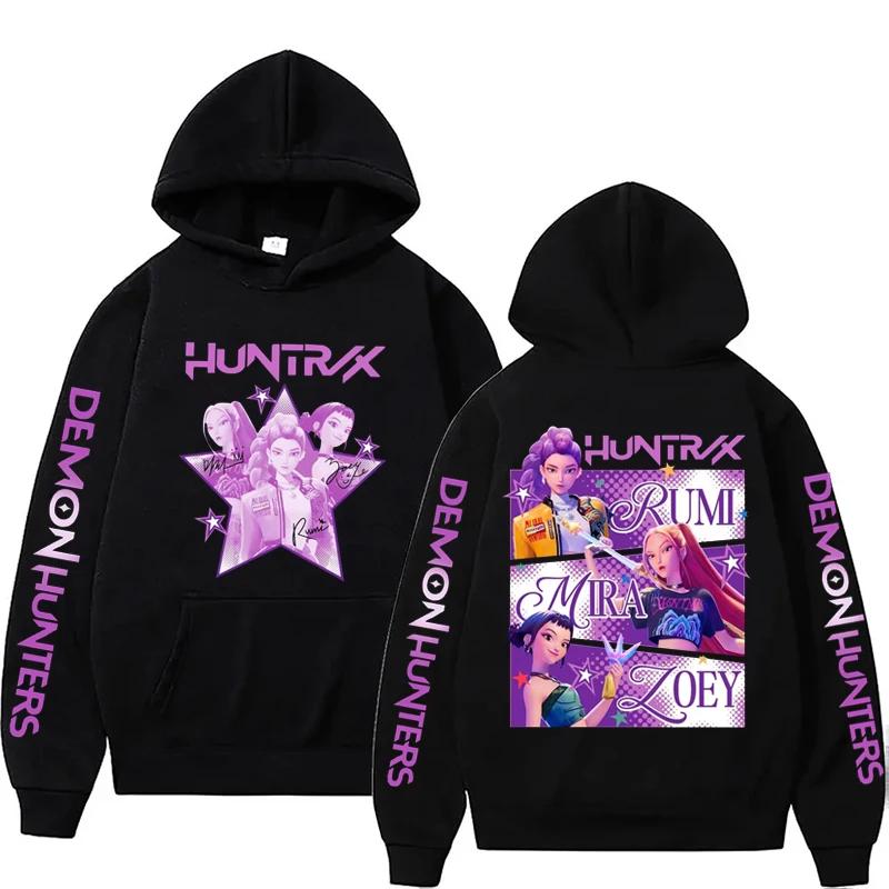 Kpop Devil Hunter Fanmerch Mira Rumi Zoey Huntrix Parent Child Hoodie Harajuku Hoodie Men's and Women's Sportswear Fan Gift