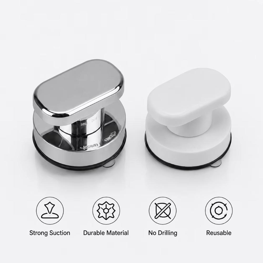 Suction Cup Pull Handle Multipurpose Shower Handle For Bathrooms Kitchens Bedrooms