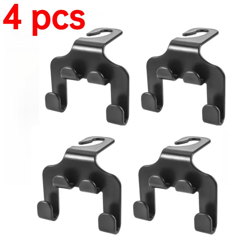 Многофункциональный 4-в-1 Крючок на спинку сиденья автомобиля Двойной держатель для телефона Подвесная сумка на подголовник Крючок для хранения Аксессуары для интерьера автомобиля