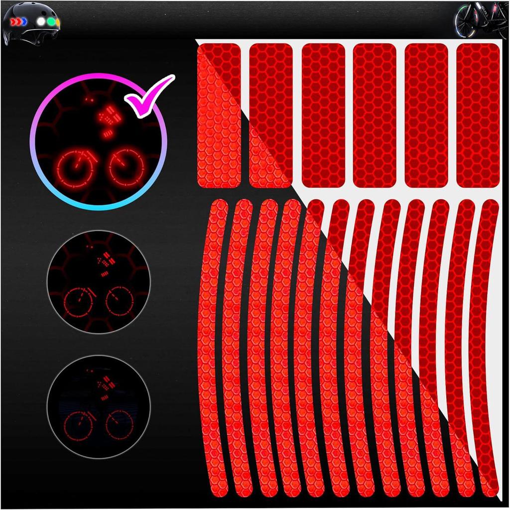 Bicycle, Car, Helmet, and Motorcycle Reflective Safety Stickers