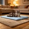 Pet Cooling Mat Washable Ice Silk Comfortable Cushion Cat Cooling Mat Bed Pad for Sleeping Resting Camping Travel Shelter