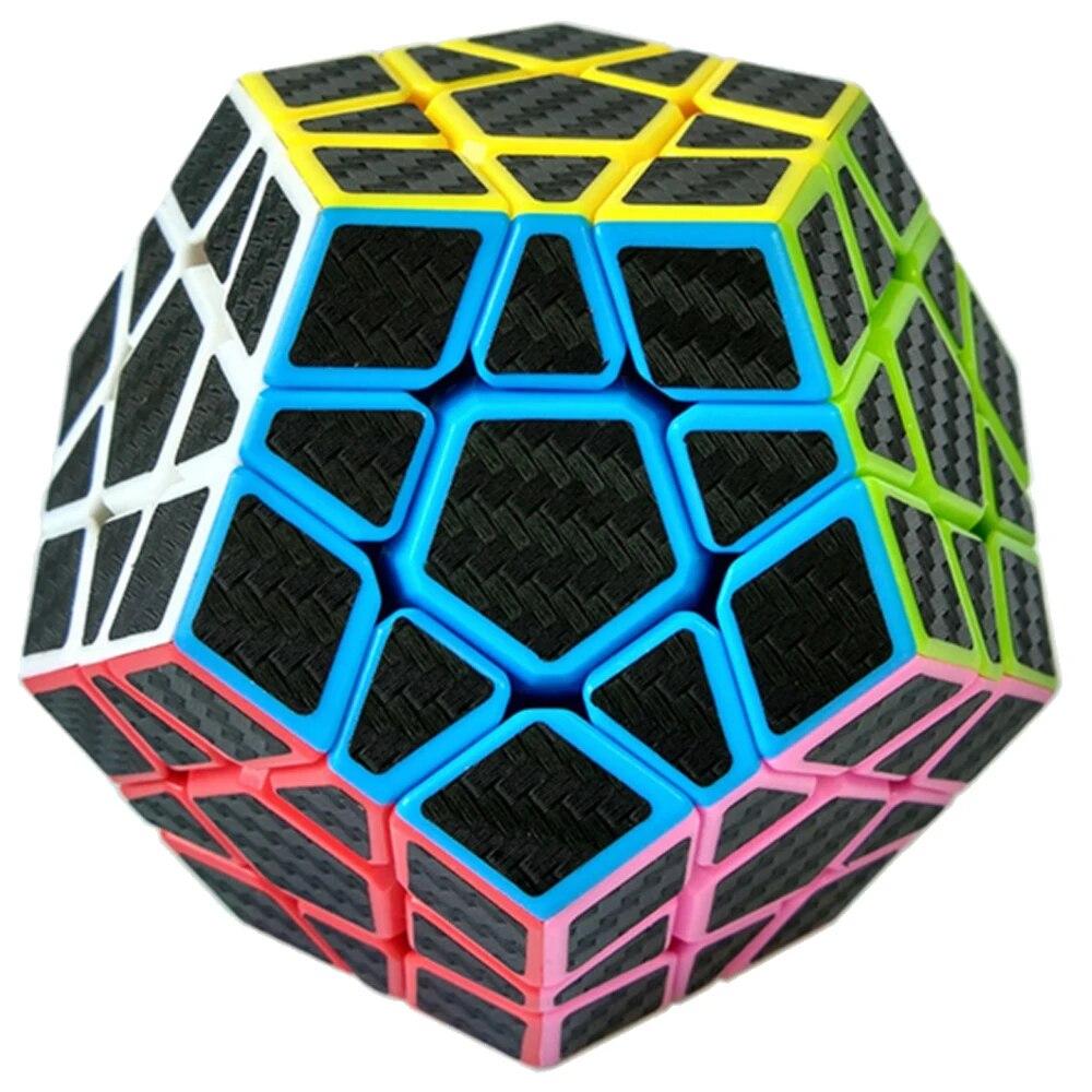Megaminx 3x3 ZCUBE Puzle Cubo Megico Pentagon 3 By 3 Z-CUBE Megamix Magic Cube Stickerless Carbon Fiber Z CUBE Puzzle Black Side