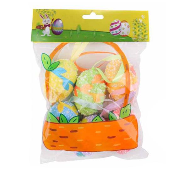 Yousheng 6 шт. пасхальных украшений для яиц, пасхальные красочные подвесные яйца из пенопласта, украшение для весеннего домашнего декора для вечеринки