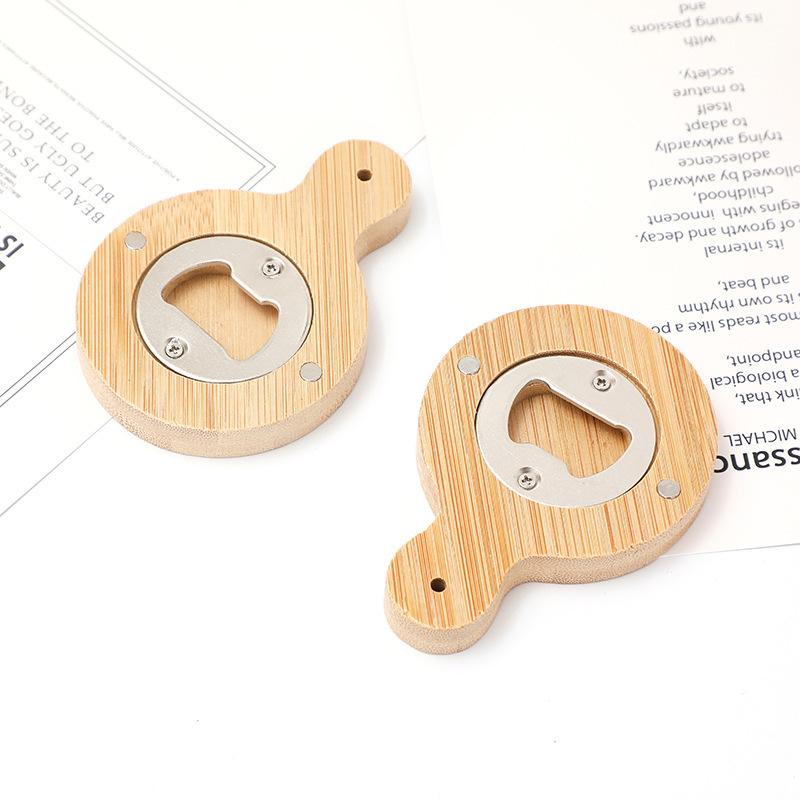 1 шт. деревянная открывалка для бутылок магнитная ручная мультяшная модель отверстие для подвешивания на холодильник магнит открывалка для пива кухонные гаджеты