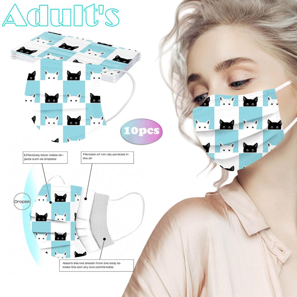 Взрослая женщина мужчина одноразовая маска для лица промышленная 3-слойная ушная петля 10 шт. маска