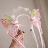 Mesh Big Butterfly Wing Hairpins Sweet Elf Ear Headband Princess Headband Flower Headband  Daily