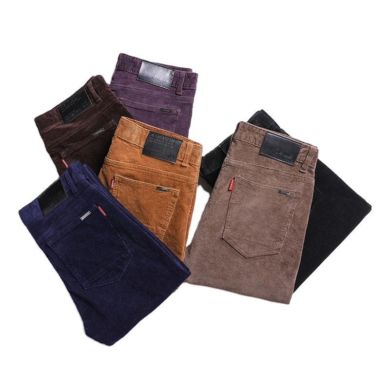 Коллекция осень/зима 2024 года, 6 цветов, вельвет, высококачественные деловые мужские повседневные вельветовые брюки, модные повседневные брюки