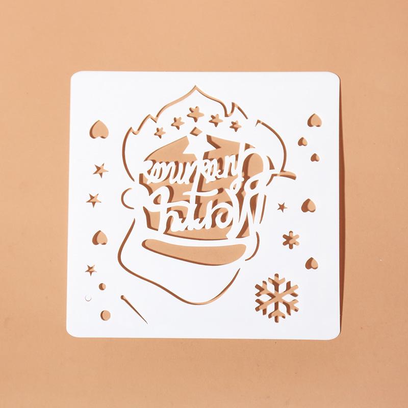 Трафарет из ПЭТ «Морские животные» для скрапбукинга и настенного искусства - 13x13 см