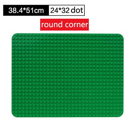 512 Duoploes Большие Кубики Основание 16*32 Точек 51*25.5см Основание Большого Размера Строительные Блоки Напольные Игрушки DIY Совместимая Зеленая Доска