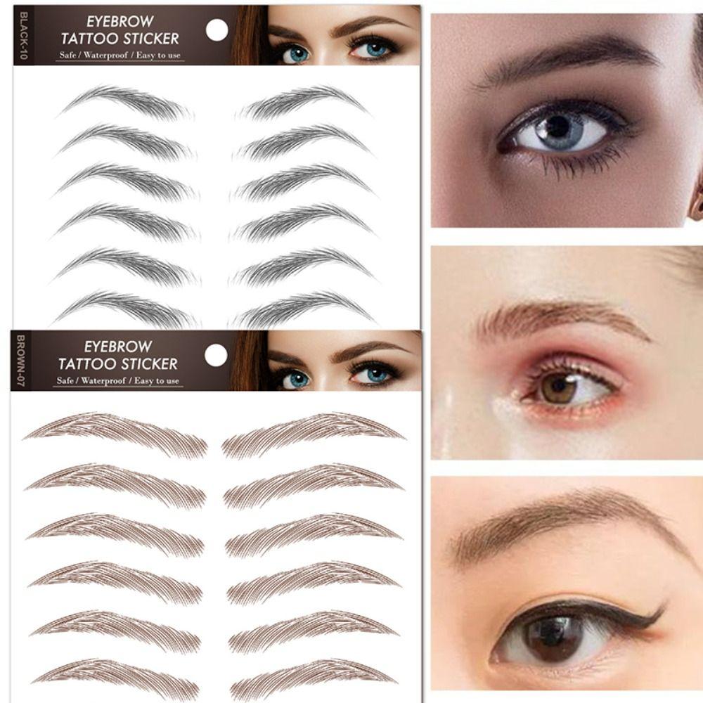 Косметические 6D татуировки для бровей Наклейки Моделирование бровей Наклейки для бровей Переводные картинки для воды