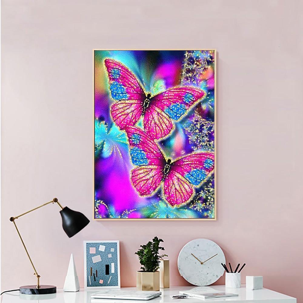 DIY Алмазная мозаика Полная круглая дрель Животное Бабочка Алмазная картина Вышивка