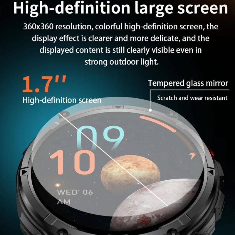 2026 New Men Bluetooth Call Smart Watch Military Built-in GPS Compass Barometric Altimeter 30ATM Waterproof Bluetooth Call Smart Watch