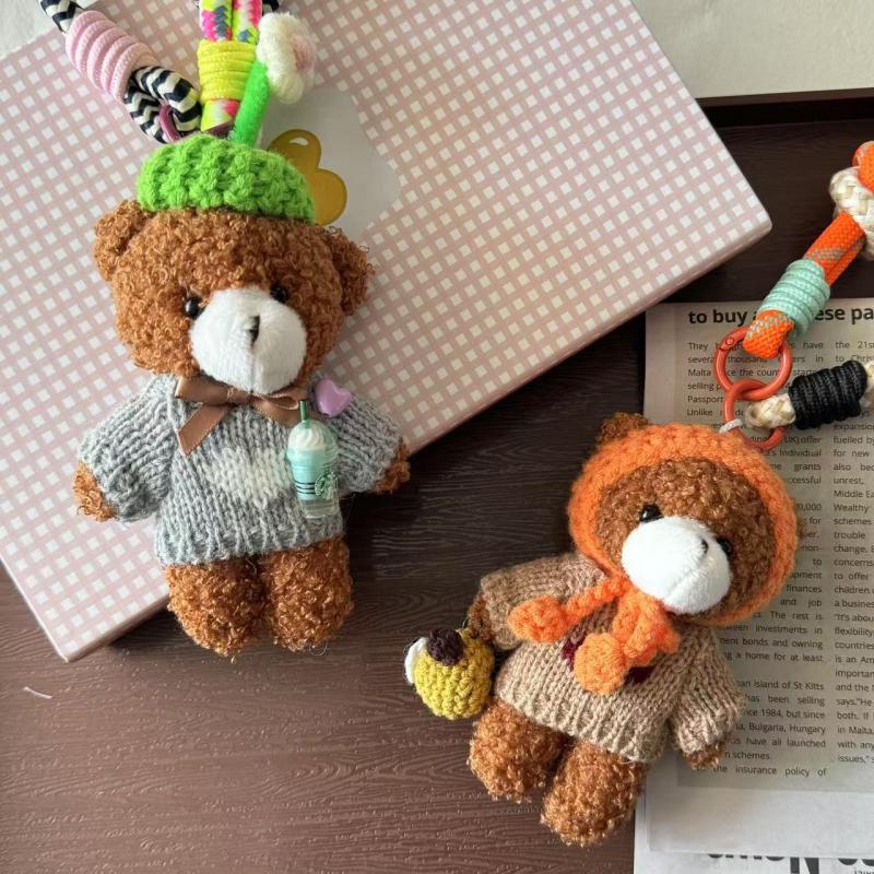 Веревка для мобильного телефона с медведем, Подвеска в виде мультяшного медведя, Плюшевая игрушка-кукла, Подвеска для сумки, Милая кукла-подвеска