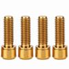 4 шт. M6x18 мм болт для зажима дискового тормоза велосипеда фиксированный винт с прокладкой (Золото)