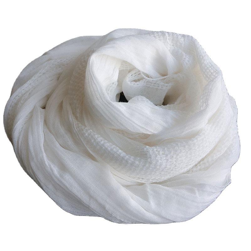 Чисто-белый хлопковый ажурный шарф, растительное крашение, синее крашение, тай-дай, ручное крашение, специальный белый шарф, обучающий, белая ткань-заготовка