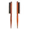 1PC Natural Boar Bristle Hair Fluffy Comb Wood Handle Hair Brush Anti-static Barber Hair Comb Scalp Massage Hairdresser Styling Tool