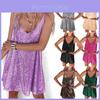 No Brand Sexy Nightclub Mini Skirt With Rhinestone Embellishments For Night Out