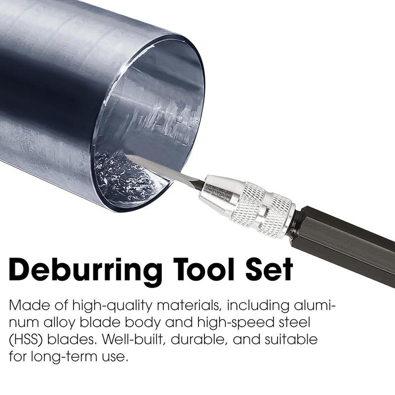 3PCS SC1300 Set Scraper Deburring Tool Adjustable Triangular Trimming Blade Pencil Steel Cutter Reamer Fabrication Reaming Remov