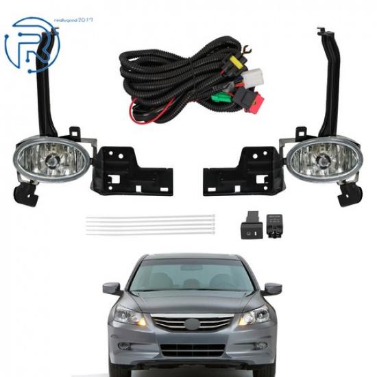 Для 2008-2010 Honda Accord Седан Противотуманные фары Лампы с проводкой Переключатель Накладки комплекты