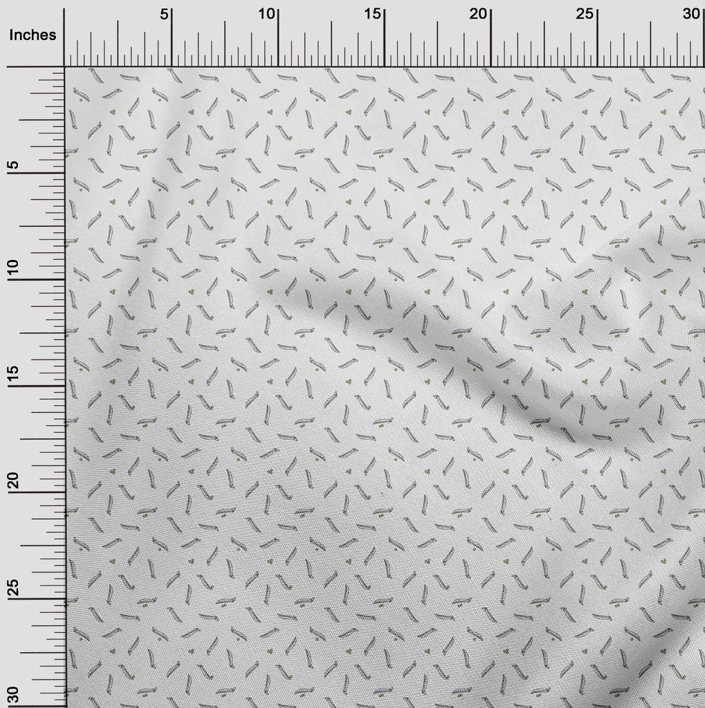 oneOone Cotton Flex Gray Fabric Fruits Diy Clothing Quilting Fabric Print Fabric By Yard 40 Inch