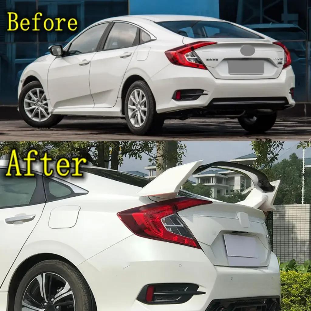 Задний спойлер в стиле Type-R для Honda Civic Hatchback Sedan 2023+ (11-е поколение, без сверления)