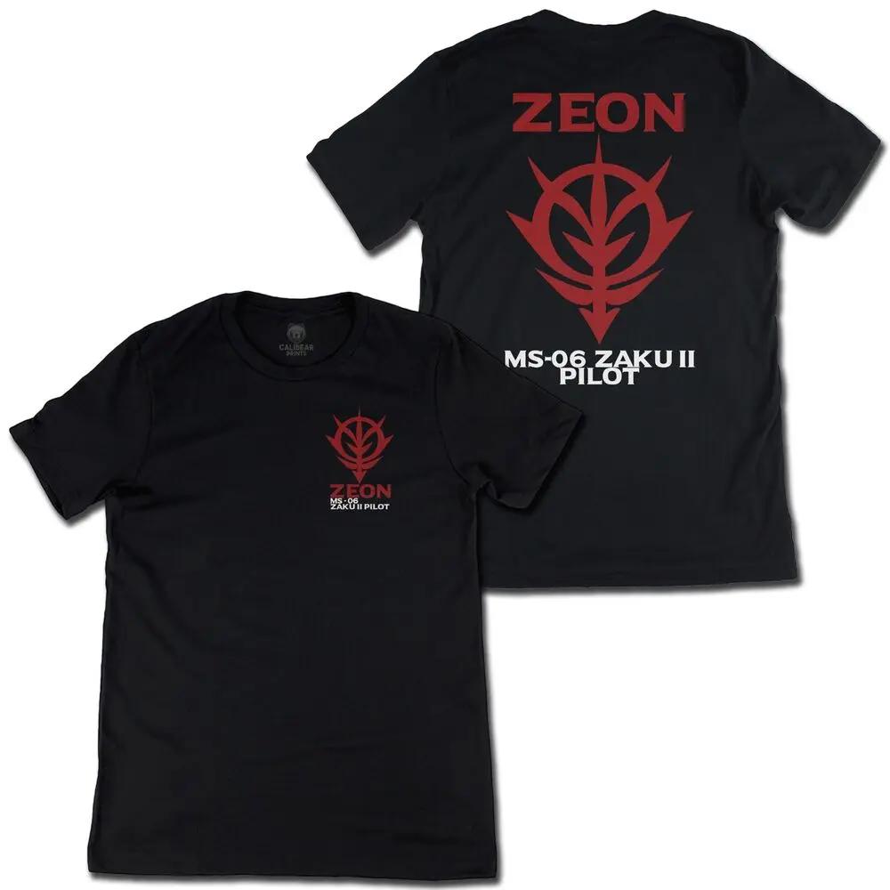 Zeon Ms06 Zaku II Пилот Мобильный Костюм Gundam Аниме Графическое Искусство Футболка
