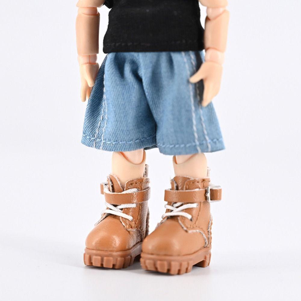 Pretend Play Ob11 Shoes Dress Up Obitsu 11 Doll Shoes Doll Leather Boots For Penny