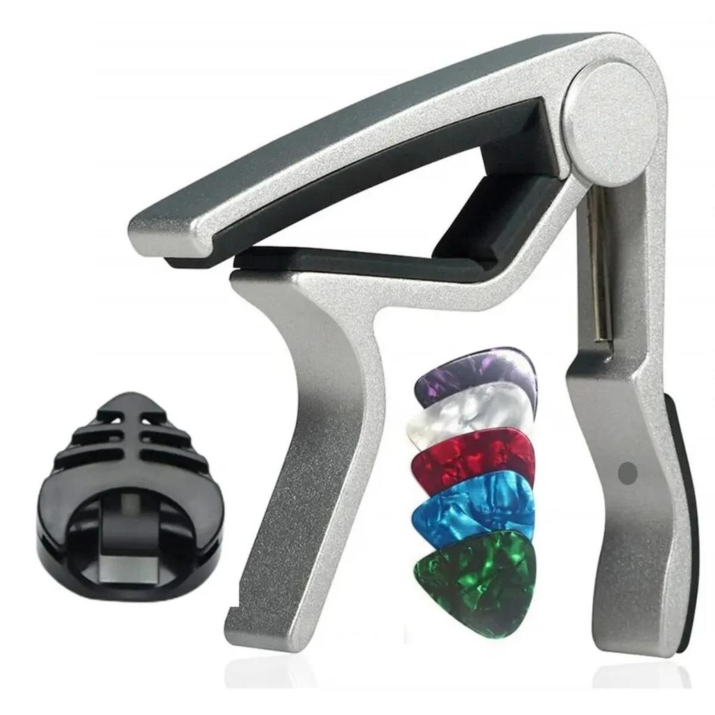 7pcs Guitar Capo for Acoustic And Electric Guitars With 5 Picks And 1 Holder