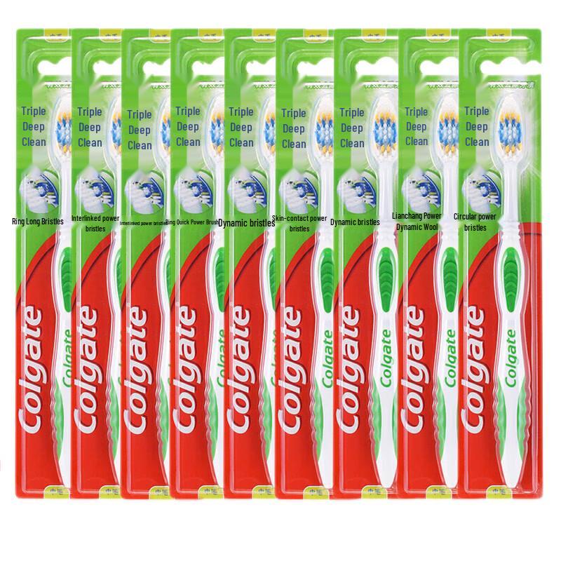 Colgate Тройная глубокая очистка, бережный уход за деснами, зубная щетка (9 шт.)