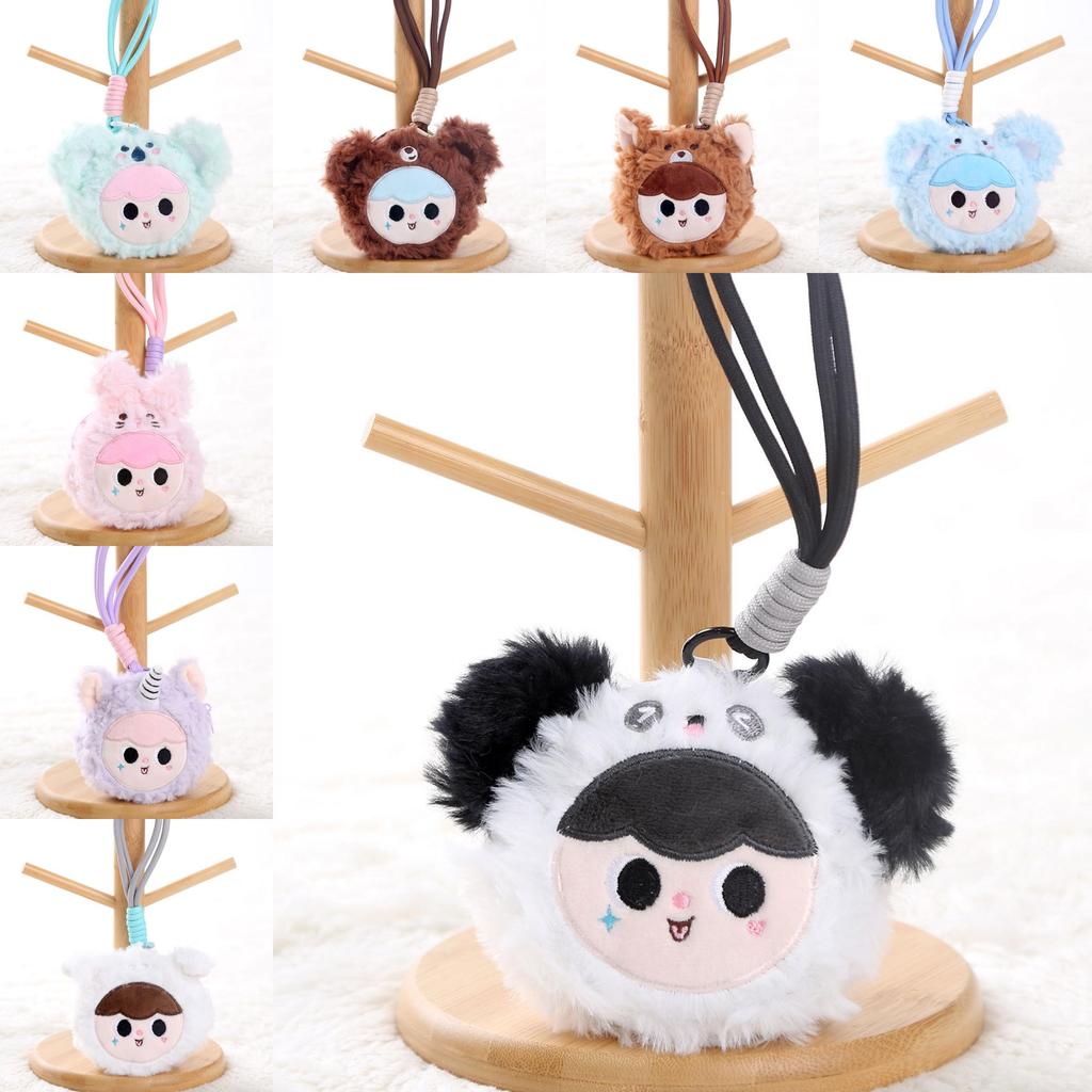 Плюшевый брелок для малыша Три с дизайном слона, медведя, кролика, животного для девочек в подарок и для коллекционеров