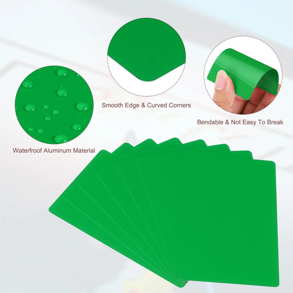 100/200/300Pcs Blank Metal Business Cards 0.21mm Thick 3.4x2.1 Inch Aluminum Laser Engrave Printable Name Card for Custom DIY