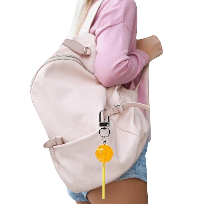 Упаковка из 7 красочных брелоков в виде конфет-макарон, набор из леденцов, бижутерия для ключей, симпатичные украшения для ключей и сумки