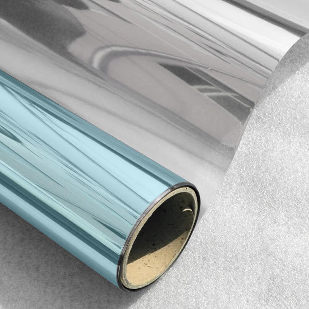 Широкая 70/80/90 см зеркальная солнцезащитная тонировка для окон, солнцезащитная, теплозащитная, серебристые виниловые наклейки в рулонах, солнцезащитные пленки для окон