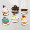 3D-магнит на холодильник в виде кекса, имитация десерта, магнит на холодильник из смолы для домашнего офиса, кухонного шкафчика, имитация украшения для еды
